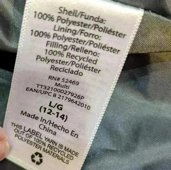 NWOT Time and Tru Womens Camo Puffer Jacket Packable Removable Hood L 12-14 - Picture 6 of 12